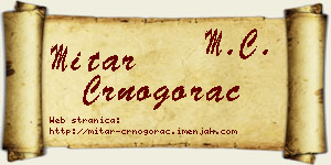 Mitar Crnogorac vizit kartica